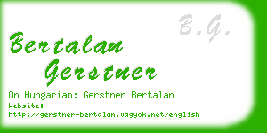 bertalan gerstner business card